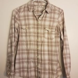 Tan plaid button down
